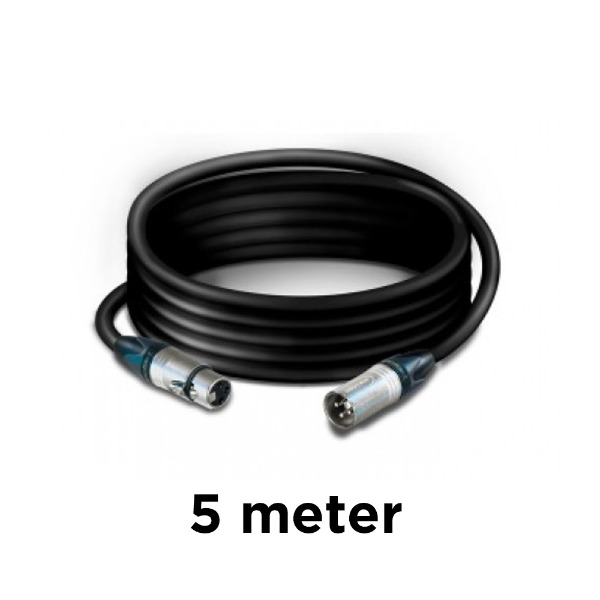 XLR kabel 3-pins 5 meter